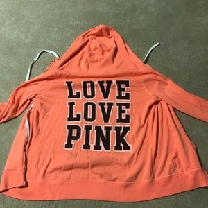 Pink zip up Victoria secret